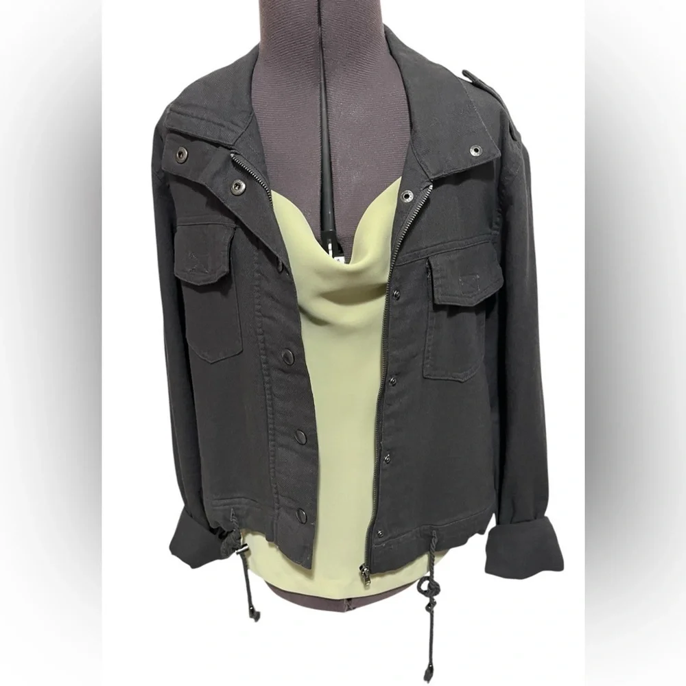 KanCan Cyclone Gray Utility Jacket Size S